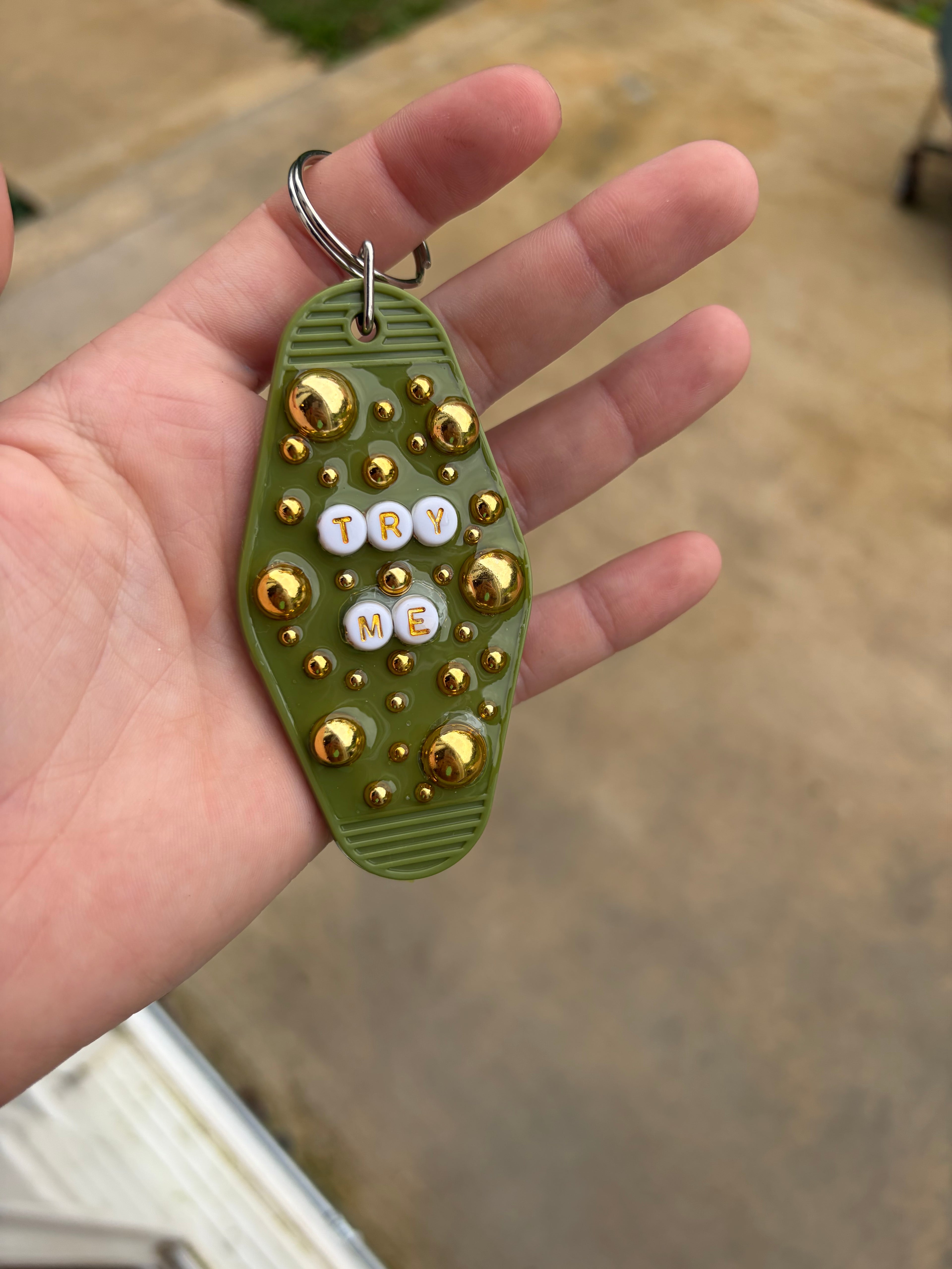 ‘Try Me’ keychain