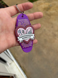 Purple hobby keychain