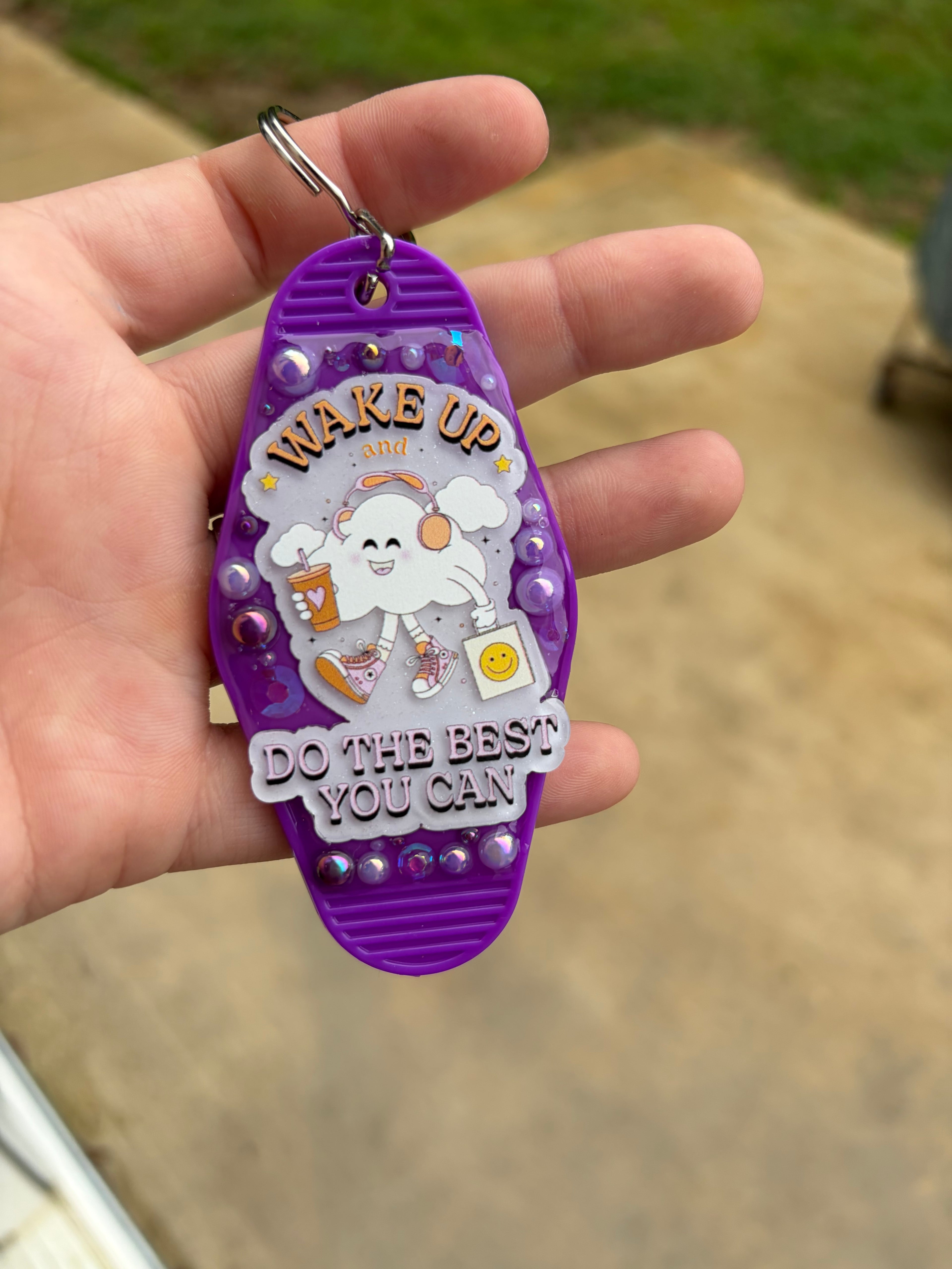 Wake up keychain