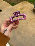Pink claw clip