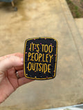 ‘Too Peopley’ bow center patch