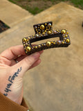 Brown and gold claw clip