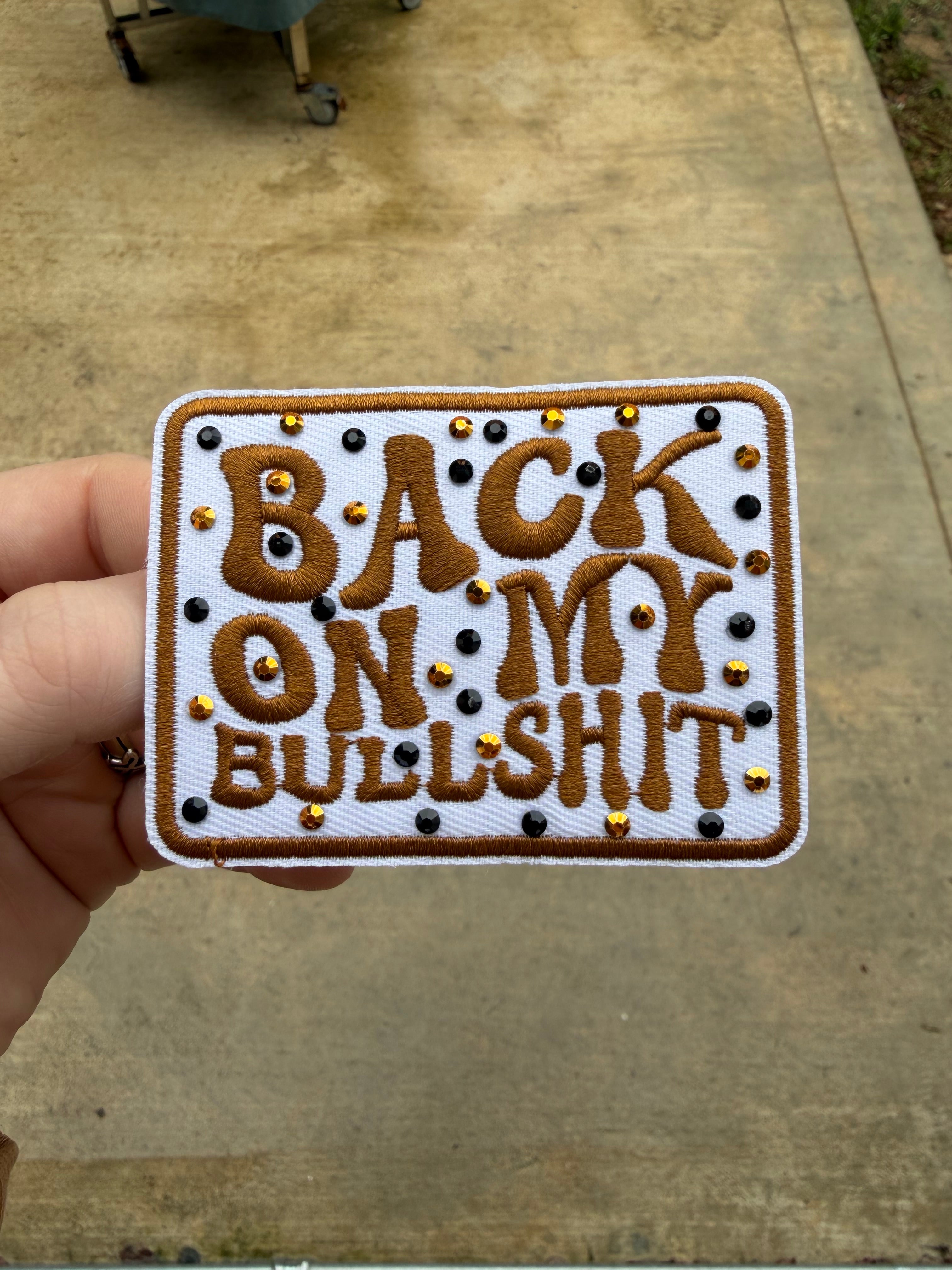 ‘Back on my BS’ bow center patch